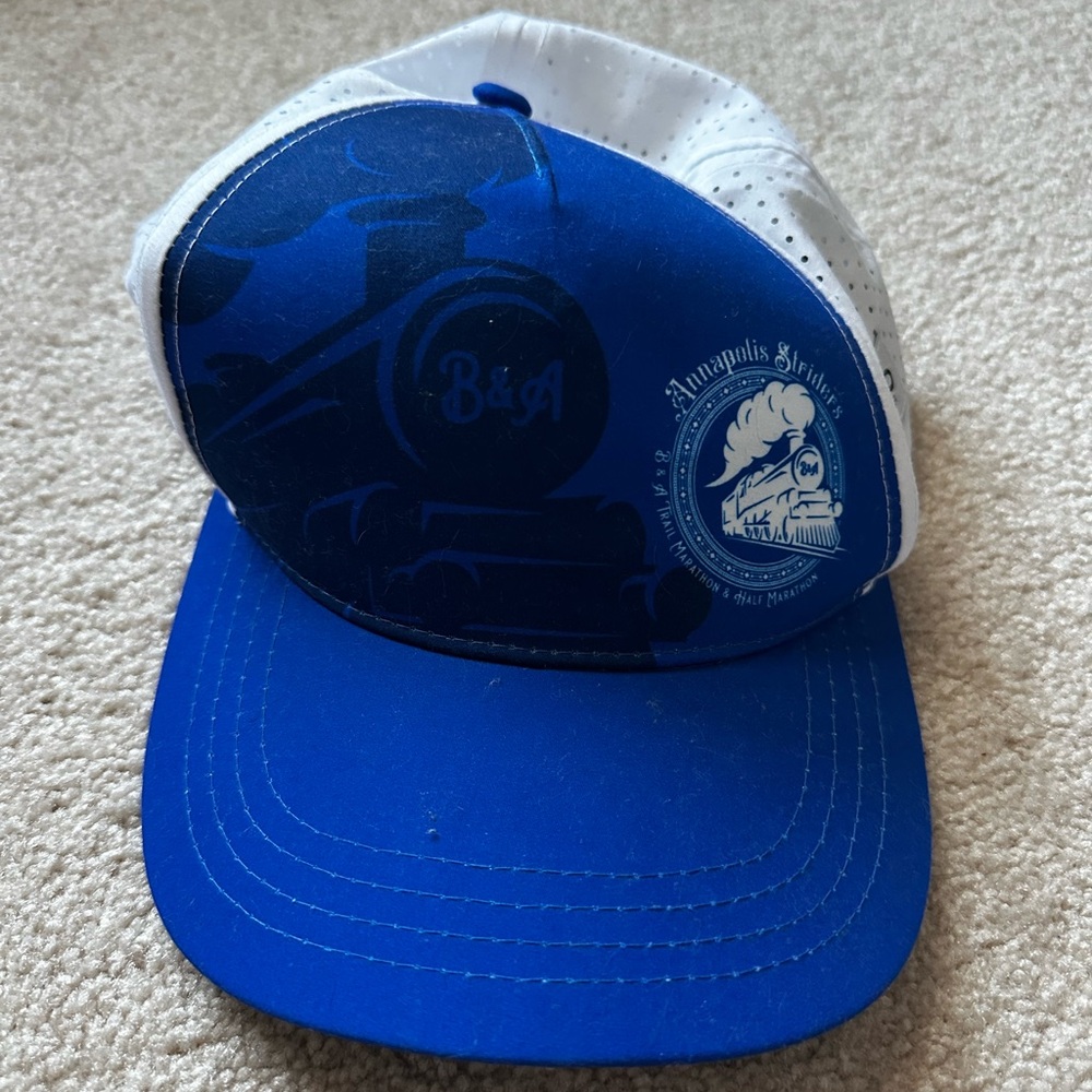 Blue and White Trucker Cap